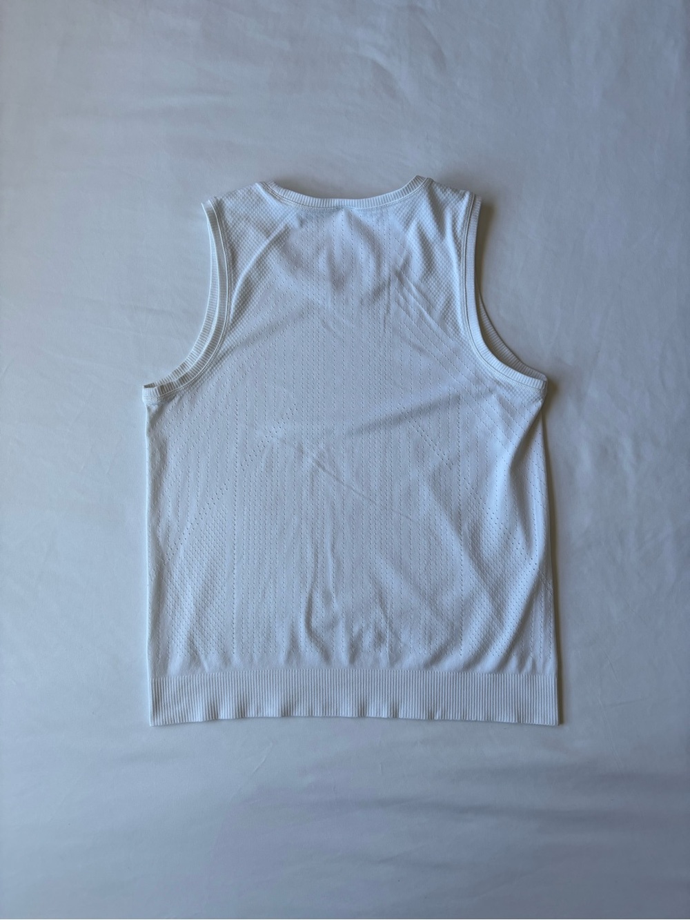 Athleta White Ribbed Tank Top - Picture 5 of 5